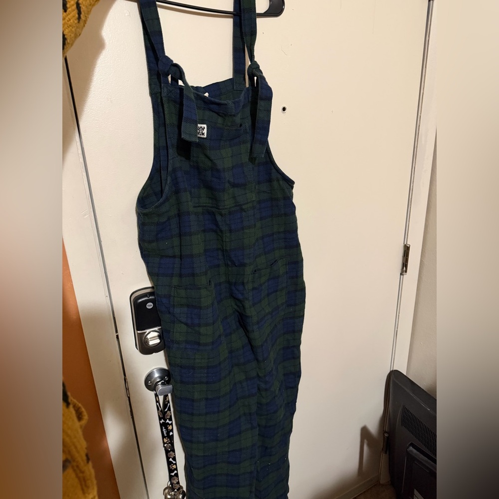 Lucy and Yak Brushed Tartan Dungarees